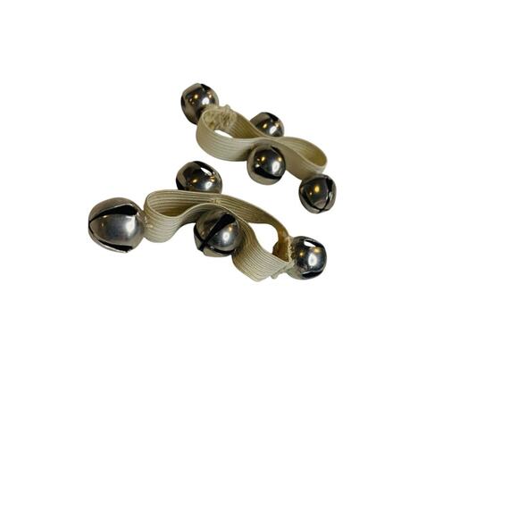 Set of 2 Child Vintage Jingle Bell Elastic Bracelets Costume Handmade Angel - Picture 3 of 6